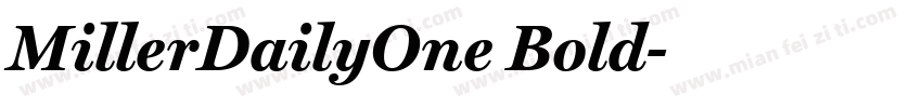 MillerDailyOne Bold字体转换